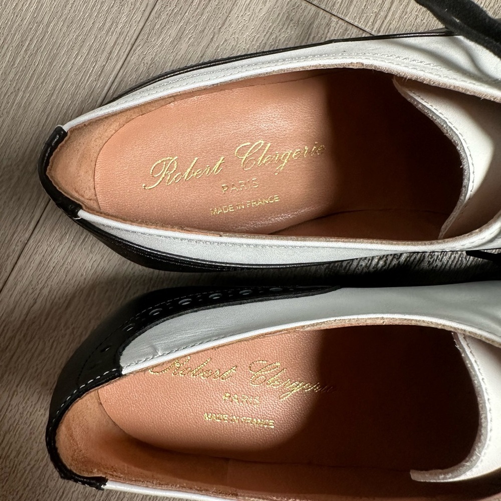 Robert Clergerie x Dover Street Market Platform Oxfords Black White NEW - Picture 11 of 12